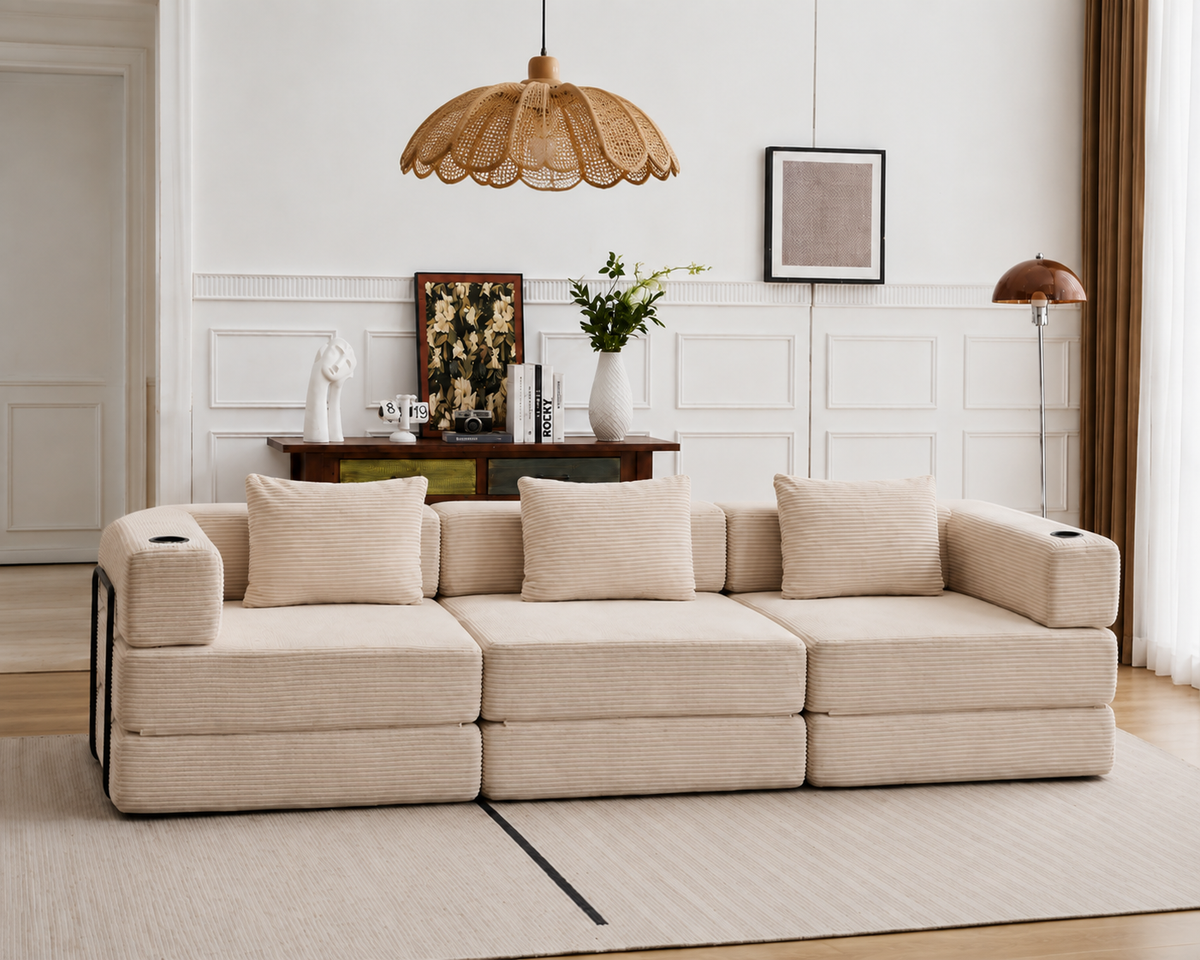 Hana — Suspension fleur rotin