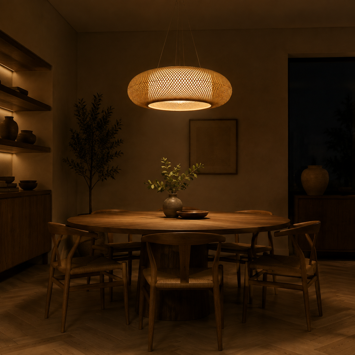 Kumo — Suspension rotin naturelle