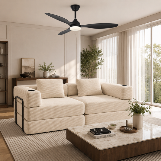 Velia - Ventilateur de plafond 52 pouces LED avec télécommande