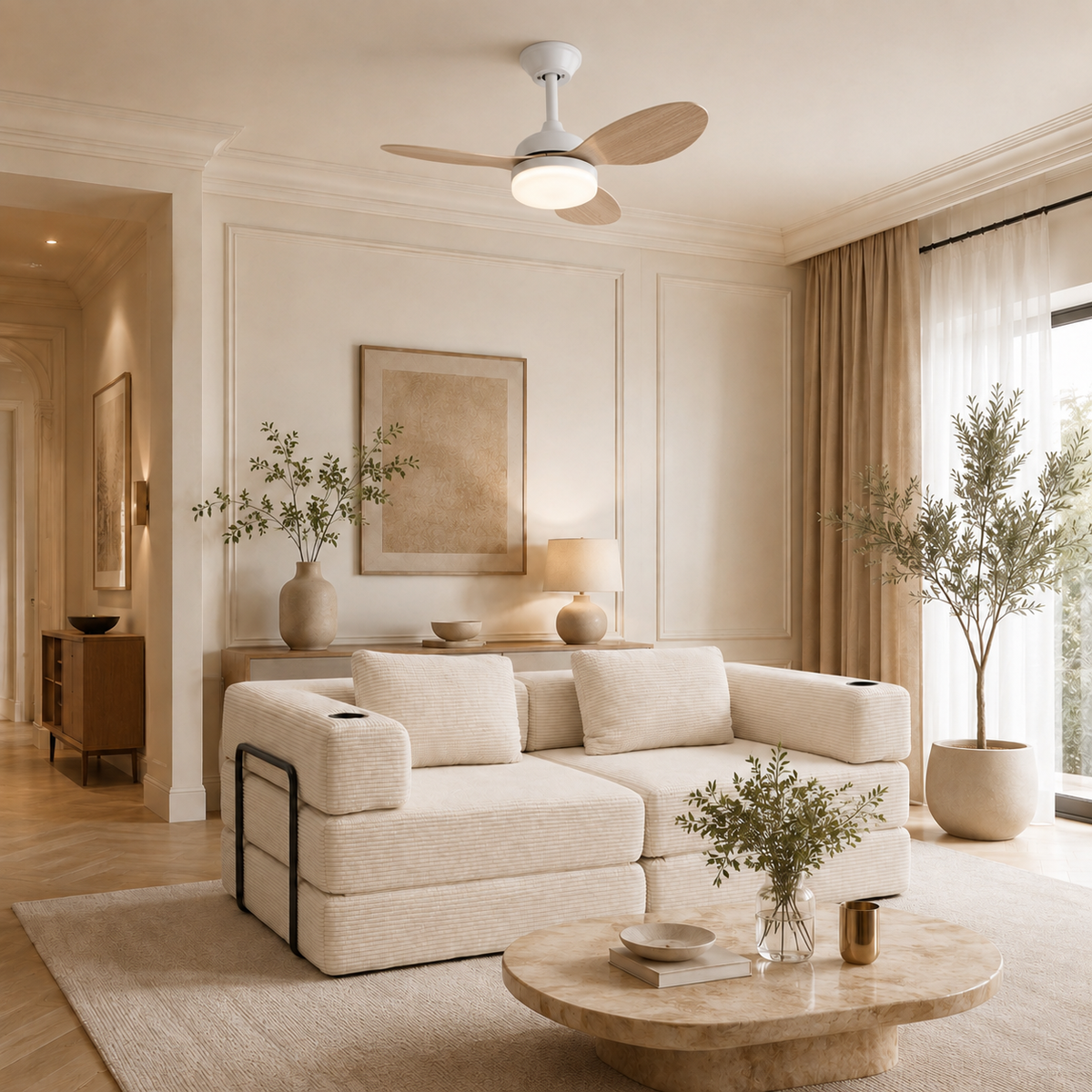 Aria - Ventilateur de plafond 25 pouces LED avec télécommande