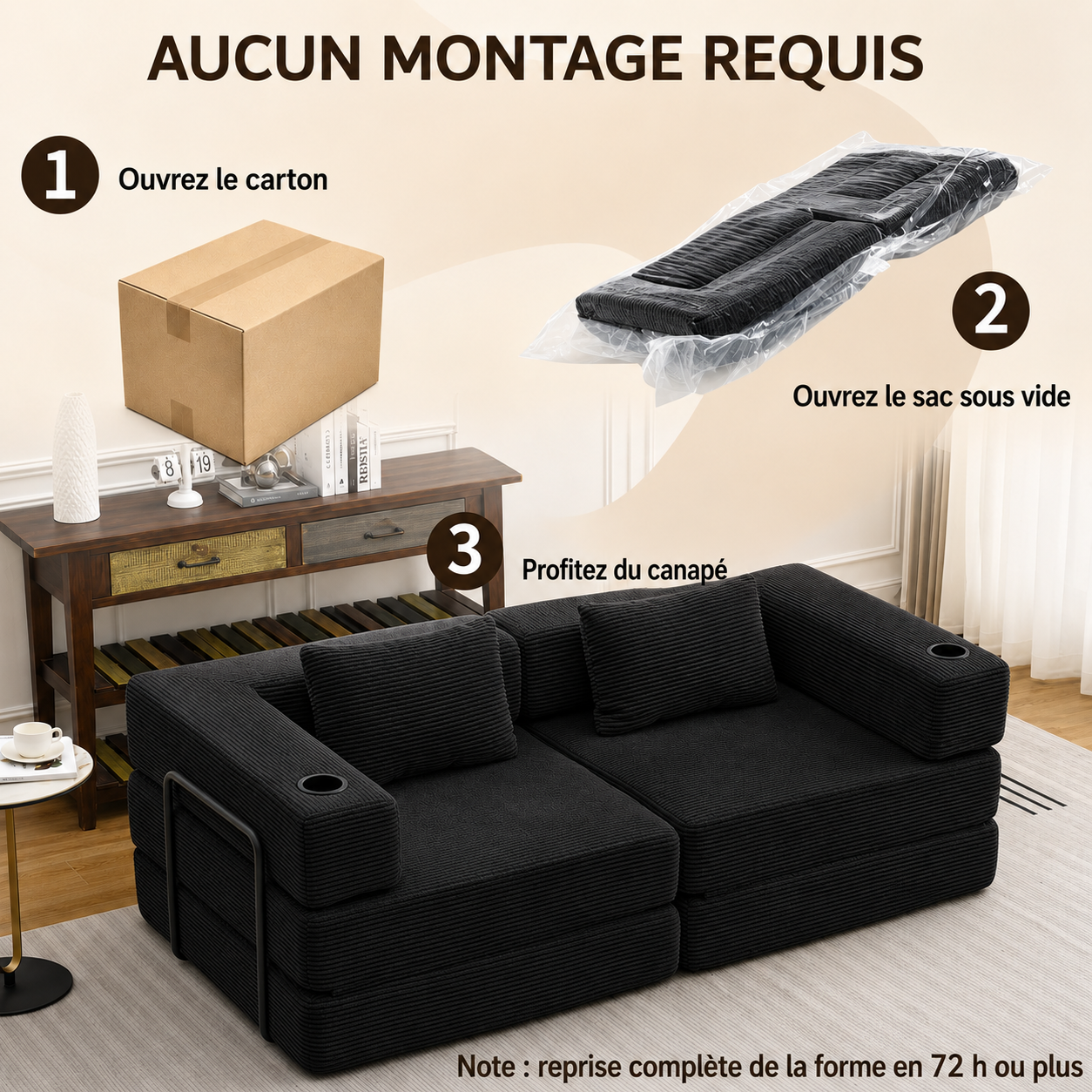 Canapé Modulable | Nova édition Obsidienne