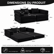 Canapé Modulable | Nova édition Obsidienne