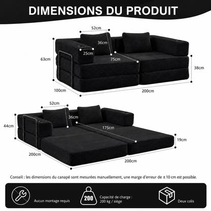 Canapé Modulable | Nova édition Obsidienne