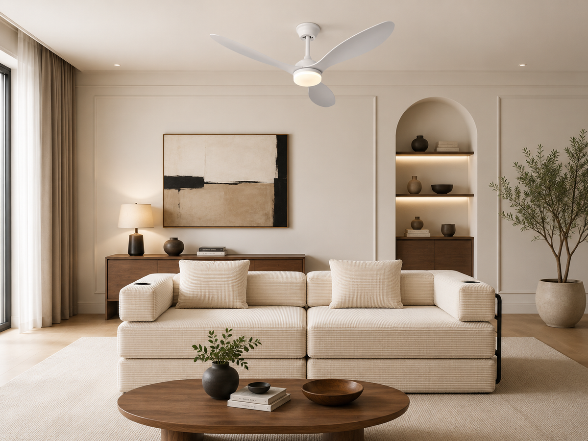 Velia - Ventilateur de plafond 52 pouces LED avec télécommande